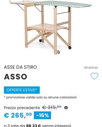 Asse da stiro Foppapedretti ASSO