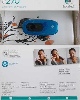 Logitech C270 Webcam HD HD 720p/30fps - Nuovo