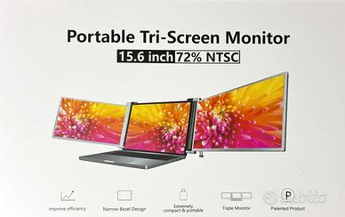 Triplo Monitor 15.6" Portabile per Laptop