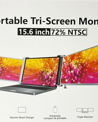 Triplo Monitor 15.6" Portabile per Laptop