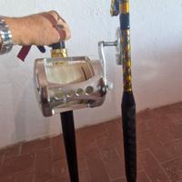 canna da pesca drifting tonno con mulinello