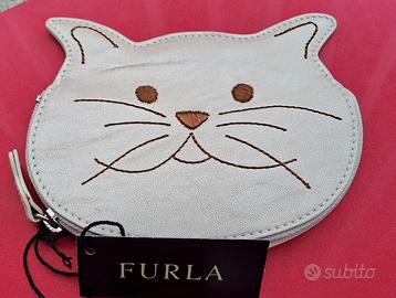 Portamonete FURLA di pelle a GATTO- nuovo 