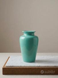 Vaso Murano Anni 70 Vetro Opalino Incamiciato