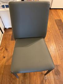 Sedie ecopelle grigie