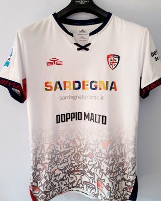 Maglia calcio cagliari Luperto #6 match worn COA