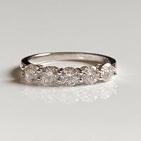 Anello Riviere in argento con Moissanite 1,5 CT