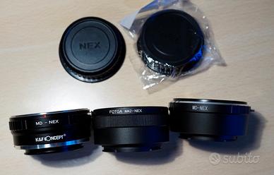 Adattatori baionetta Minolta MD e M42 per Sony E