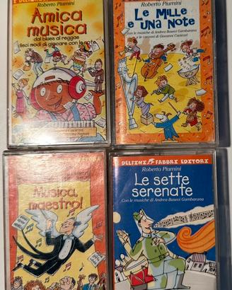 4 audio cassette di Roberto Piumini per bambini