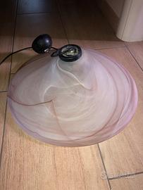 Lampadario vintage in vetro di murano