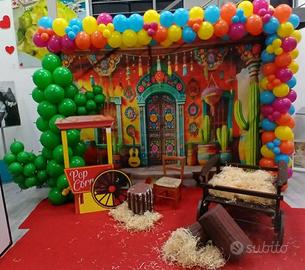 Scenografia con carretto pop corn