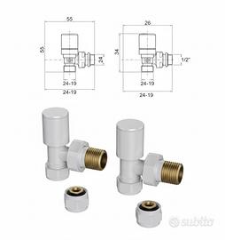 Kit valvola e detentore per termosifone