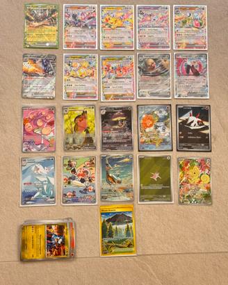 Lotto carte set scintille folgoranti con EX + ART