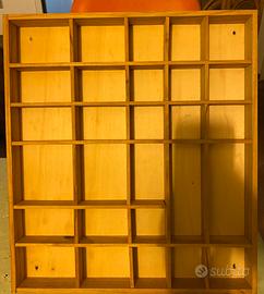 Bacheca Portaoggetti Vintage in Legno
