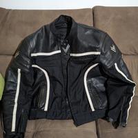 Giacca moto pelle/tessuto TG. 50