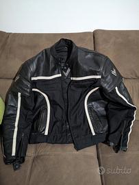 Giacca moto pelle/tessuto TG. 50