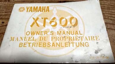 YAMAHA XT 600-43 F-28199-80-MANUALE MANUTENZIONE