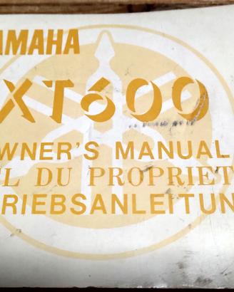 YAMAHA XT 600-43 F-28199-80-MANUALE MANUTENZIONE