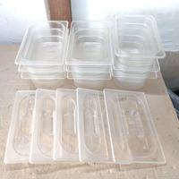Contenitore Gn 1/4 10 pezzi 5 coperchi Polipropile