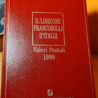 Libro dei Francobolli d'Italia valori postali 1990