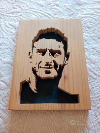 quadro Totti in legno 3D 