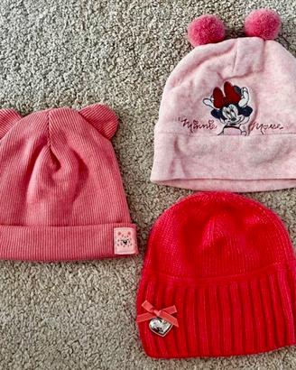 3 cappellini bimba Disney e Blumarine 1-6 mesi