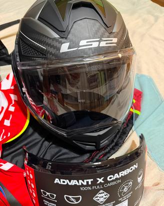 casco ls2 taglia l in fibra di carbonio 