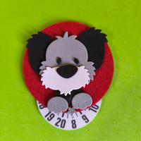 disco orario in feltro 