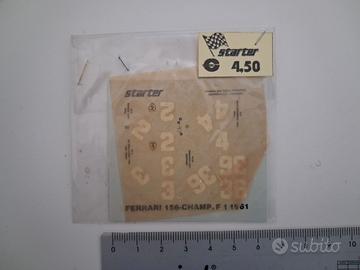 decal ad acqua modellino 1/43 ferrari 156 f1 1961