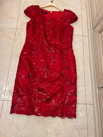 Tubino  colore rosso in paiet