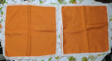 2 Copri cuscini Vintage Anni 70/80 Color Arancio C