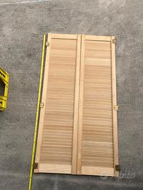 PERSIANE semplici in legno grezzo 146x38x2,8