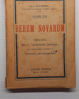 Rerum Novarum Leone XIII - Ed. Studium 1929 - Rara