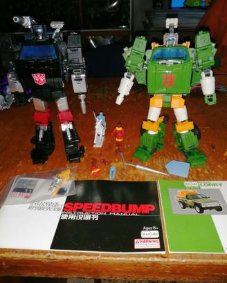 transformers mp traibreaker  hoist badcube bumbleb