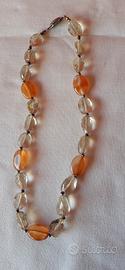 collana in agata e quarzo. 