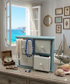 Mini Mobiletto Portagioie Shabby Chic