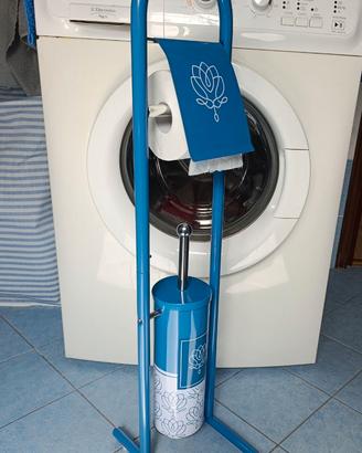 Piantana da bagno blu
