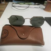 Ray Ban RB3556N 001 Octagonal oro e verde