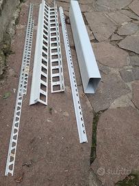 pezzi vari avanzati: gocciolatoio, profilo, tubo