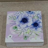 Set di 4 Sottobicchieri in Ceramica VIOLETTE