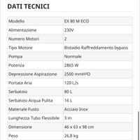 Aspirapolvere ignezione estraziine bm2 nuovo