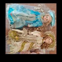 bambole di ceramica da collezione come nuove 