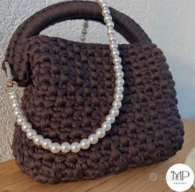 Borsa crochet punto canestro