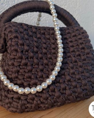 Borsa crochet punto canestro