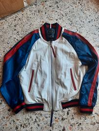 Tommy hilfiger giacca pelle bomber M/L racer moto