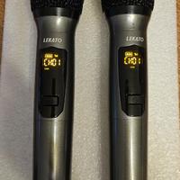 2 Microfoni Wireless LEKATO Ricaricabili 2,4GHz