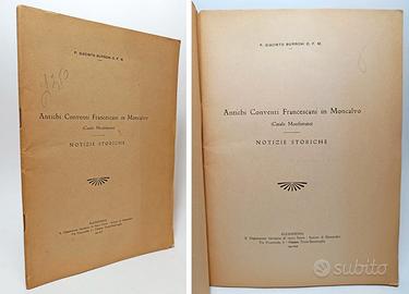 ANTICHI CONVENTI FRANCESCANI IN MONCALVO 1941