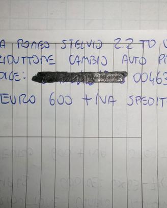 Riduttore cambio alfa stelvio cod n 00463374830