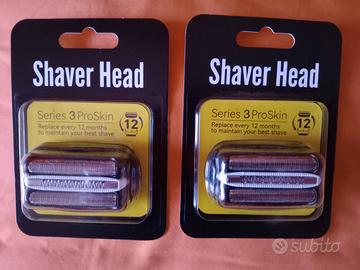 2 testine compatibili x rasoio barba Braun serie 3