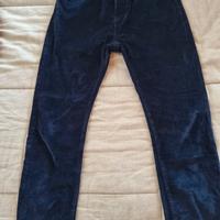 pantalone di velluto blu