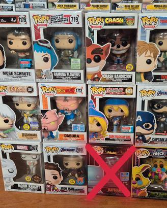 Funko Pop - Set misto Marvel, DC, Anime 11 Pezzi